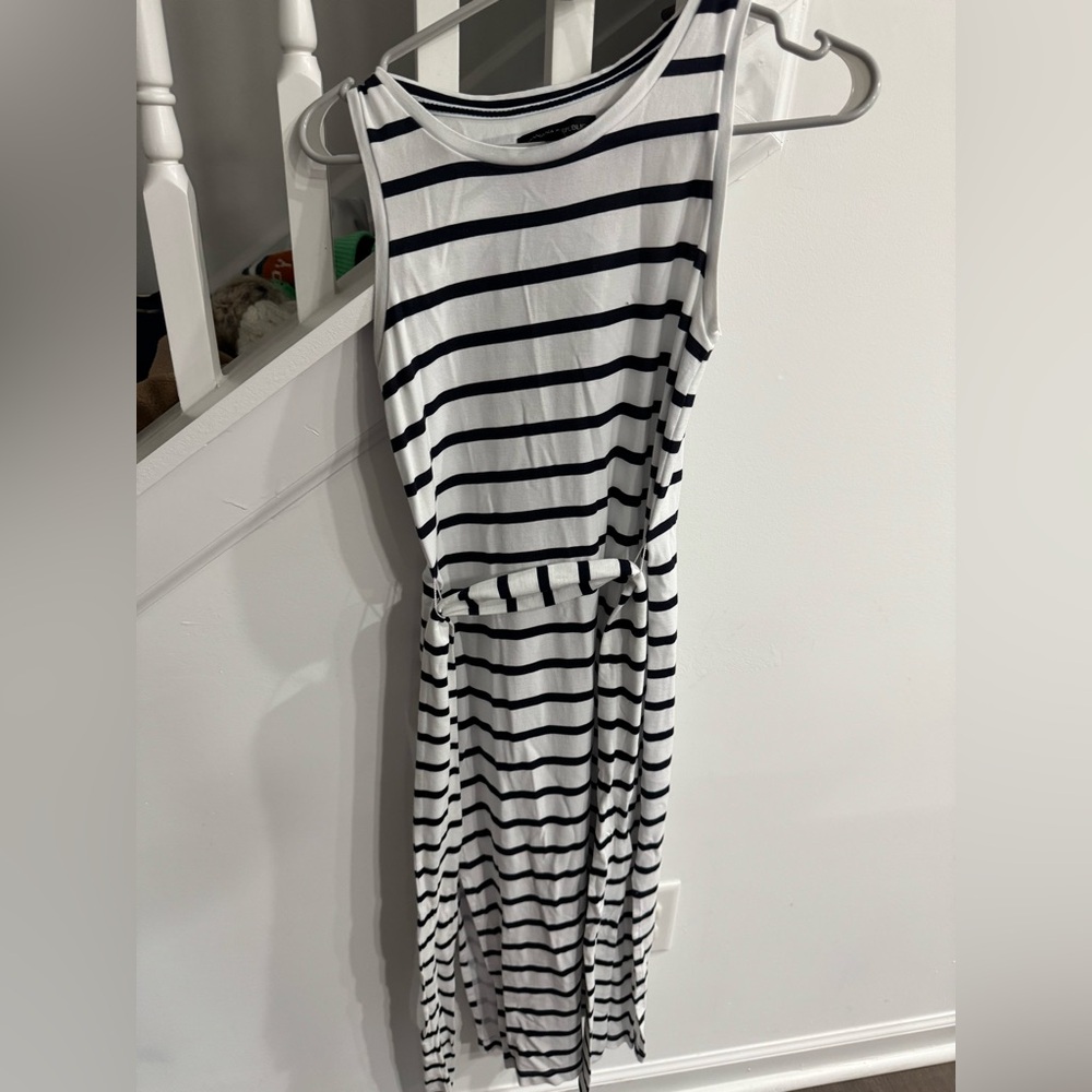 Banana Republic nautical belted long maxi dress